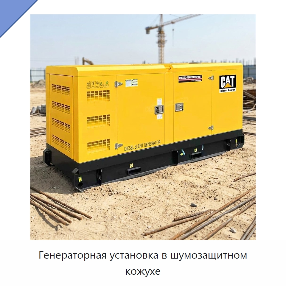 Генераторная установка в шумозащитном кожухе — Дизельные генераторы