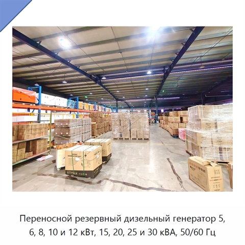 Переносной резервный дизельный генератор 5, 6, 8, 10 и 12 кВт, 15, 20, 25 и 30 кВА, 50/60 Гц
