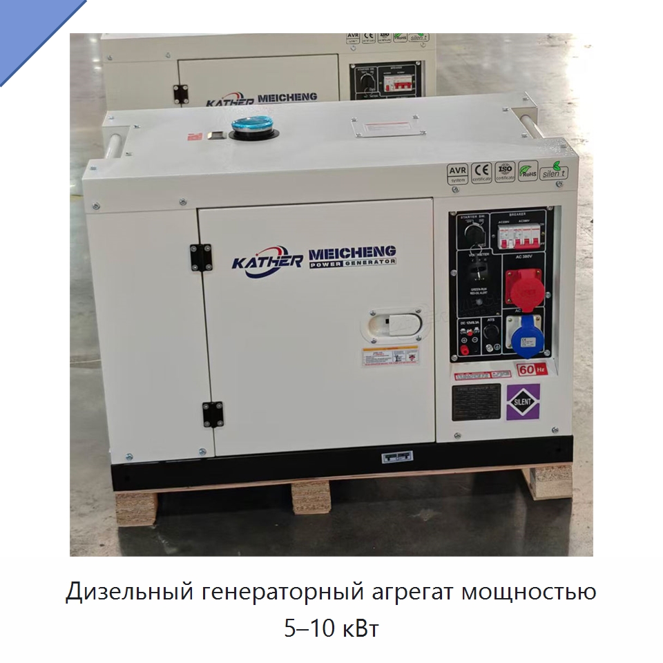 Дизельный генераторный агрегат мощностью 5–10 кВт — Дизельные генераторы
