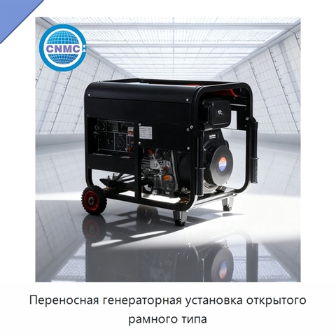Переносная генераторная установка открытого рамного типа