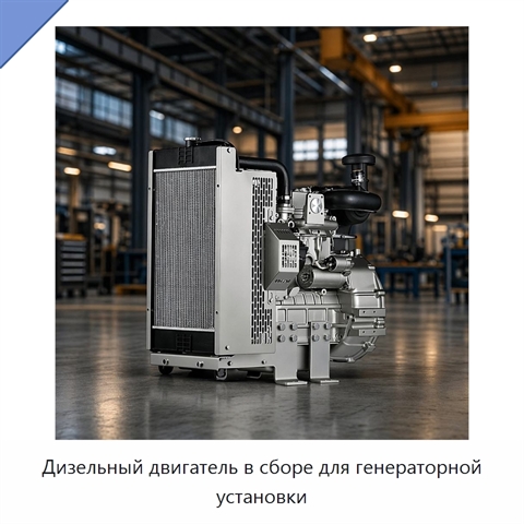 Дизельный двигатель в сборе для генераторной установки
