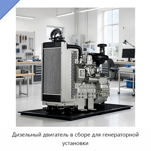 Дизельный двигатель в сборе для генераторной установки