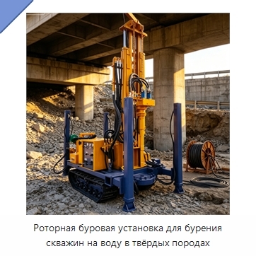 Роторная буровая установка для бурения скважин на воду в твёрдых породах