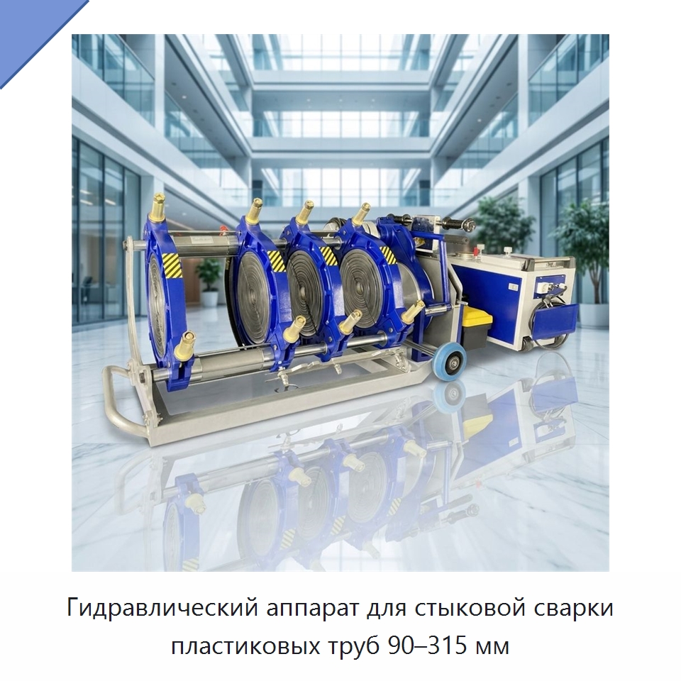 Гидравлический аппарат для стыковой сварки пластиковых труб 90–315 мм — Аппараты для сварки пластмасс