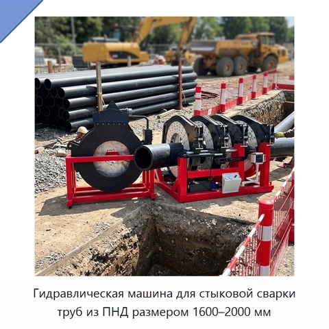 Гидравлическая машина для стыковой сварки труб из ПНД размером 1600–2000 мм