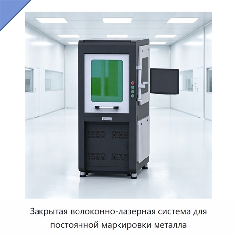 Закрытая волоконно-лазерная система для постоянной маркировки металла