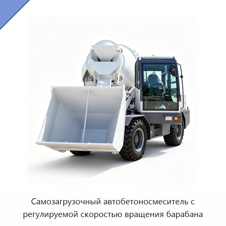Самозагрузочный автобетоносмеситель с регулируемой скоростью вращения барабана — Оборудование для работы с бетоном