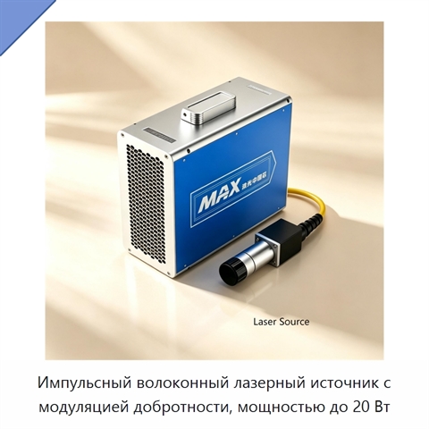 Импульсный волоконный лазерный источник с модуляцией добротности, мощностью до 20 Вт