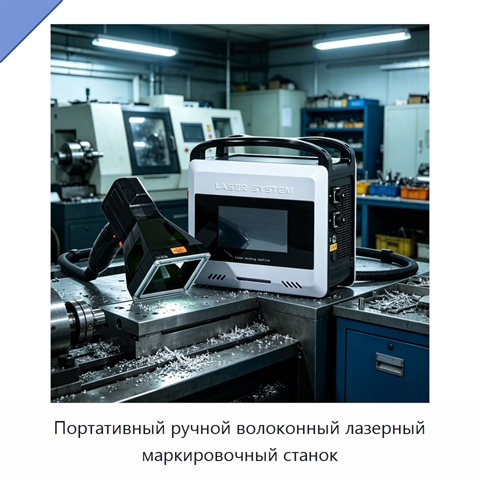 Портативный ручной волоконный лазерный маркировочный станок