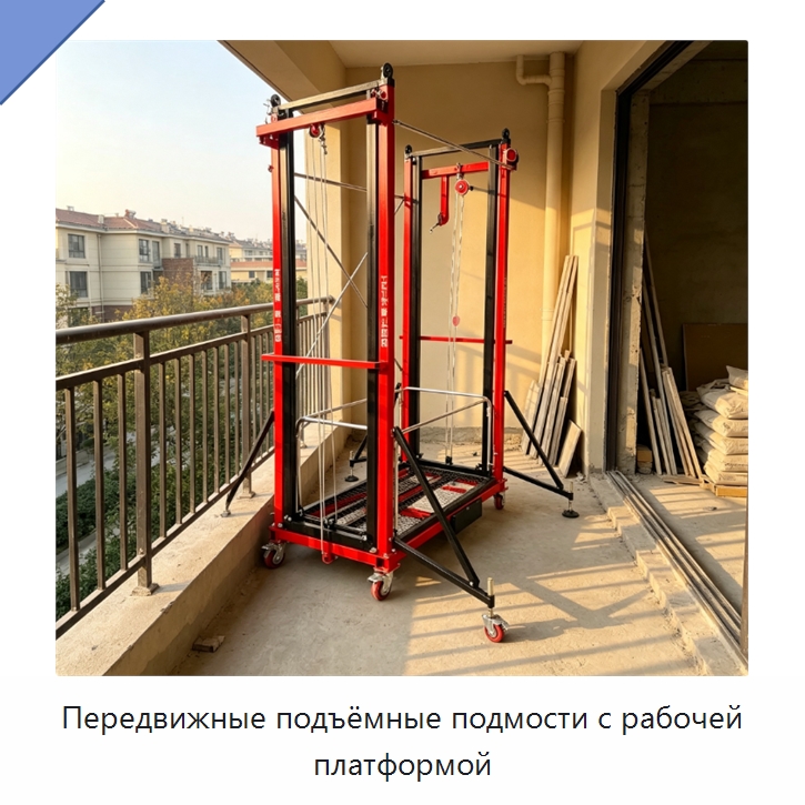 Передвижные подъёмные подмости с рабочей платформой — Строительные подъёмники