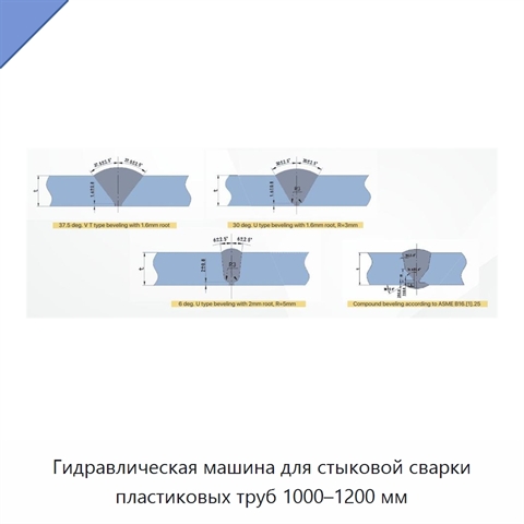Гидравлическая машина для стыковой сварки пластиковых труб 1000–1200 мм