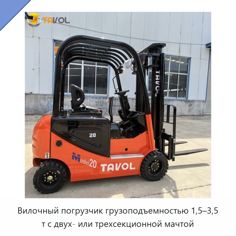Вилочный погрузчик грузоподъемностью 1,5–3,5 т с двух- или трехсекционной мачтой — Вилочные погрузчики