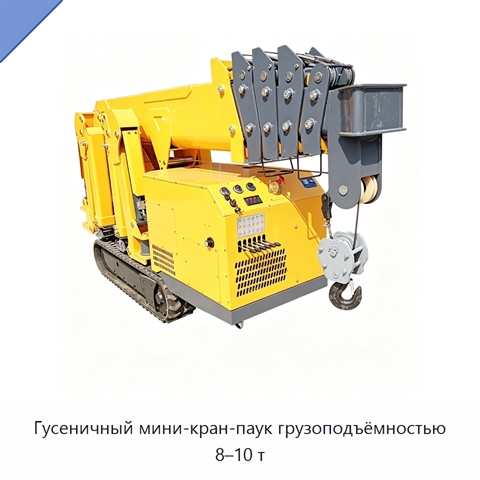 Гусеничный мини-кран-паук грузоподъёмностью 8–10 т