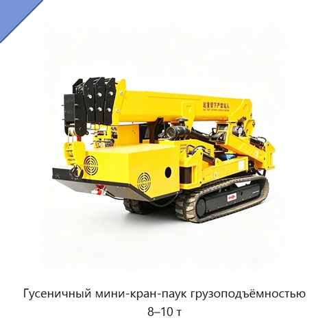 Гусеничный мини-кран-паук грузоподъёмностью 8–10 т