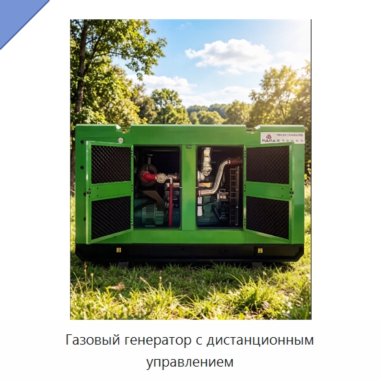 Газовый генератор с дистанционным управлением — Дизельные генераторы