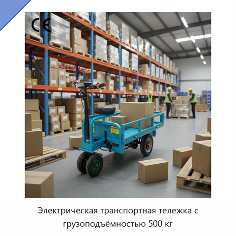 Электрическая транспортная тележка с грузоподъёмностью 500 кг