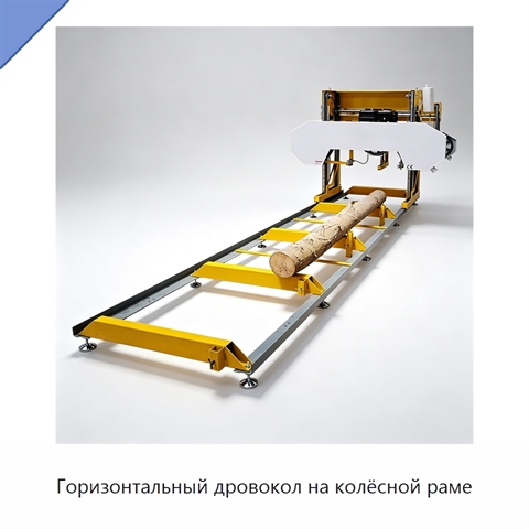 Горизонтальный дровокол на колёсной раме