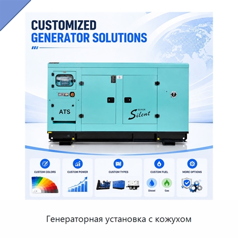 Генераторная установка с кожухом