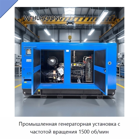 Промышленная генераторная установка с частотой вращения 1500 об/мин