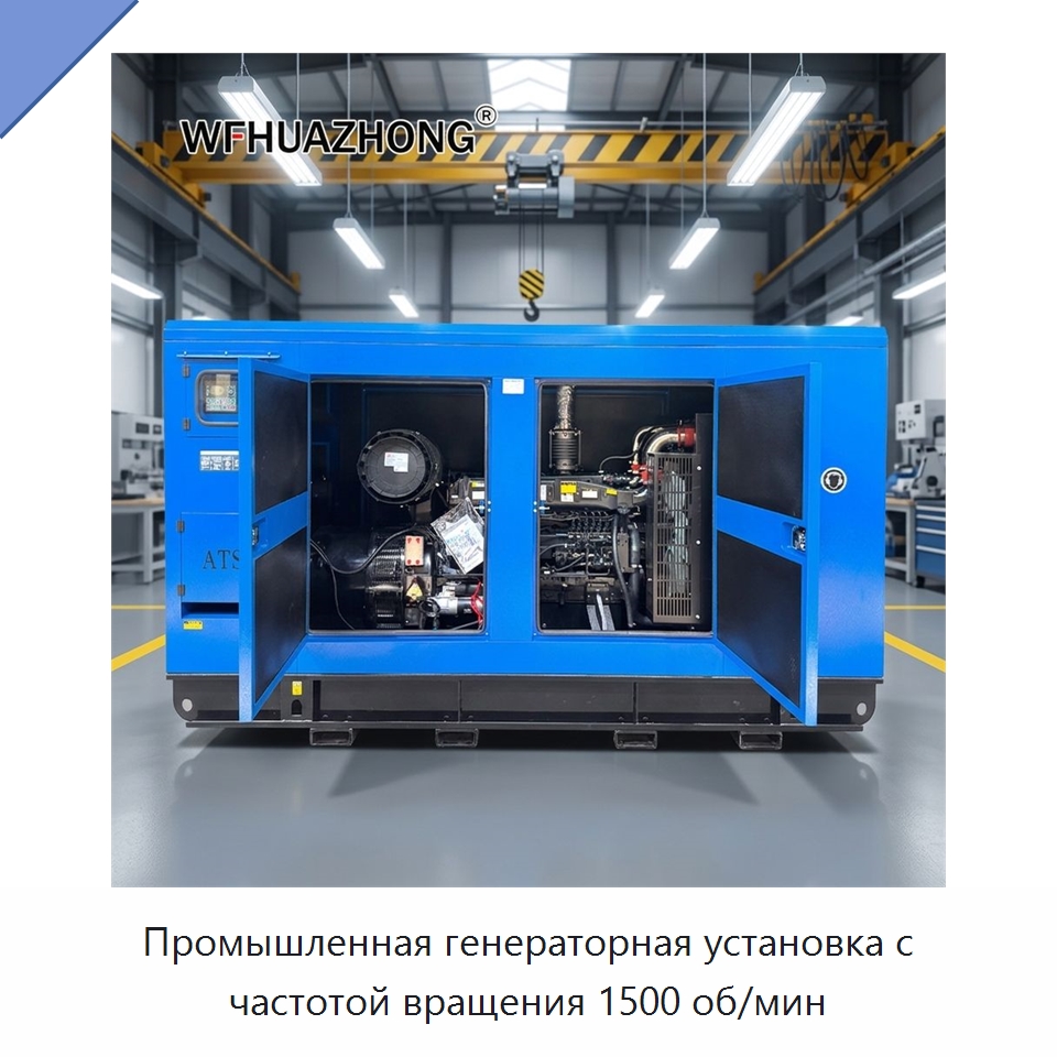Промышленная генераторная установка с частотой вращения 1500 об/мин — Дизельные генераторы