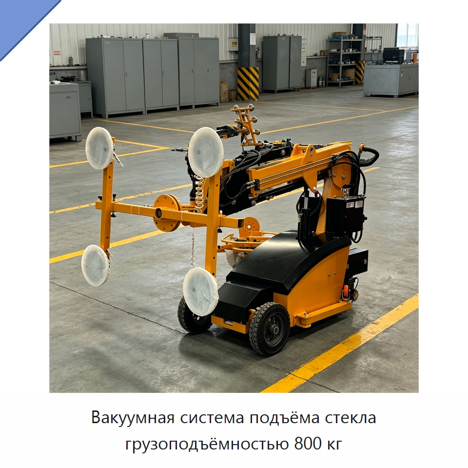 Вакуумная система подъёма стекла грузоподъёмностью 800 кг — Строительные подъёмники