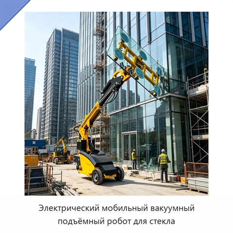 Электрический мобильный вакуумный подъёмный робот для стекла