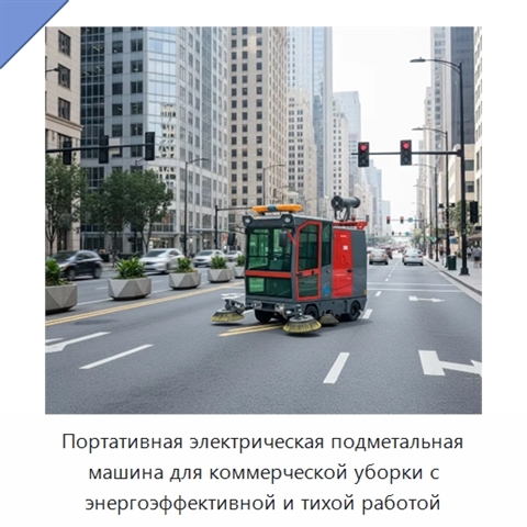 Портативная электрическая подметальная машина для коммерческой уборки с энергоэффективной и тихой работой