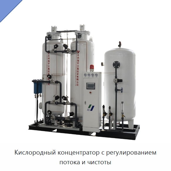 Кислородный концентратор с регулированием потока и чистоты — Газогенераторное оборудование