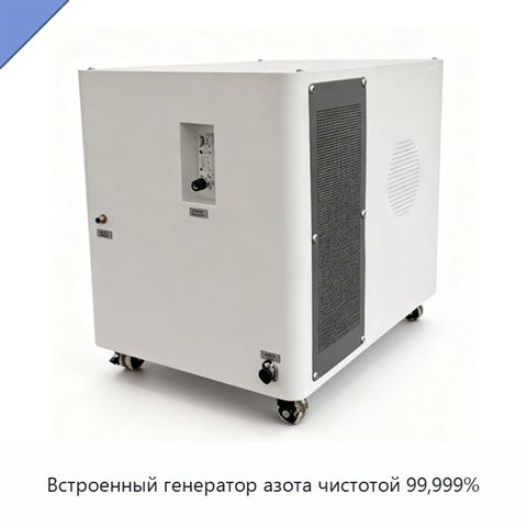 Встроенный генератор азота чистотой 99,999%