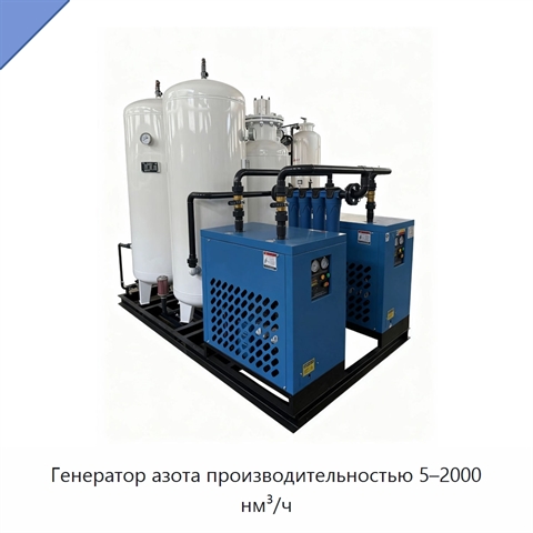 Генератор азота производительностью 5–2000 нм³/ч