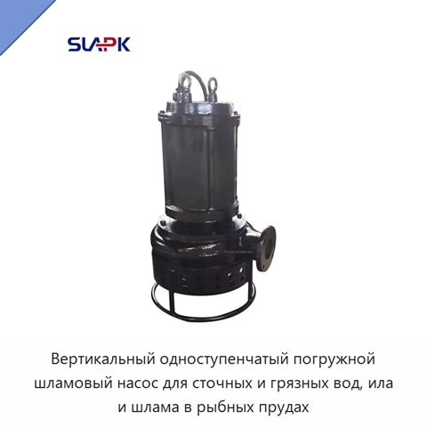 Вертикальный одноступенчатый погружной шламовый насос для сточных и грязных вод, ила и шлама в рыбных прудах