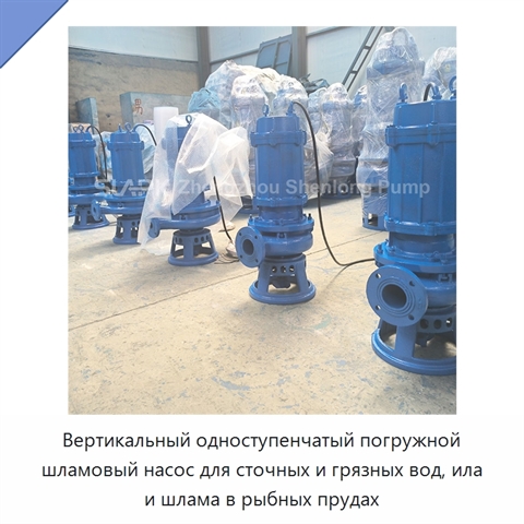 Вертикальный одноступенчатый погружной шламовый насос для сточных и грязных вод, ила и шлама в рыбных прудах