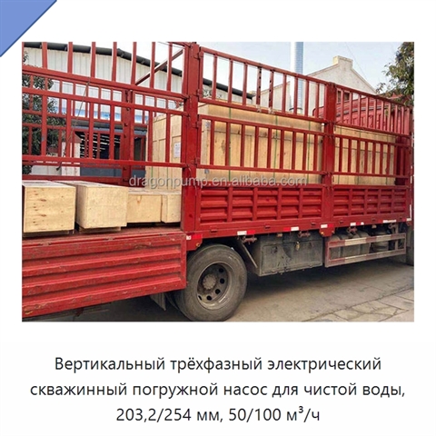 Вертикальный трёхфазный электрический скважинный погружной насос для чистой воды, 203,2/254 мм, 50/100 м³/ч