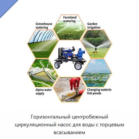 Горизонтальный центробежный циркуляционный насос для воды с торцевым всасыванием