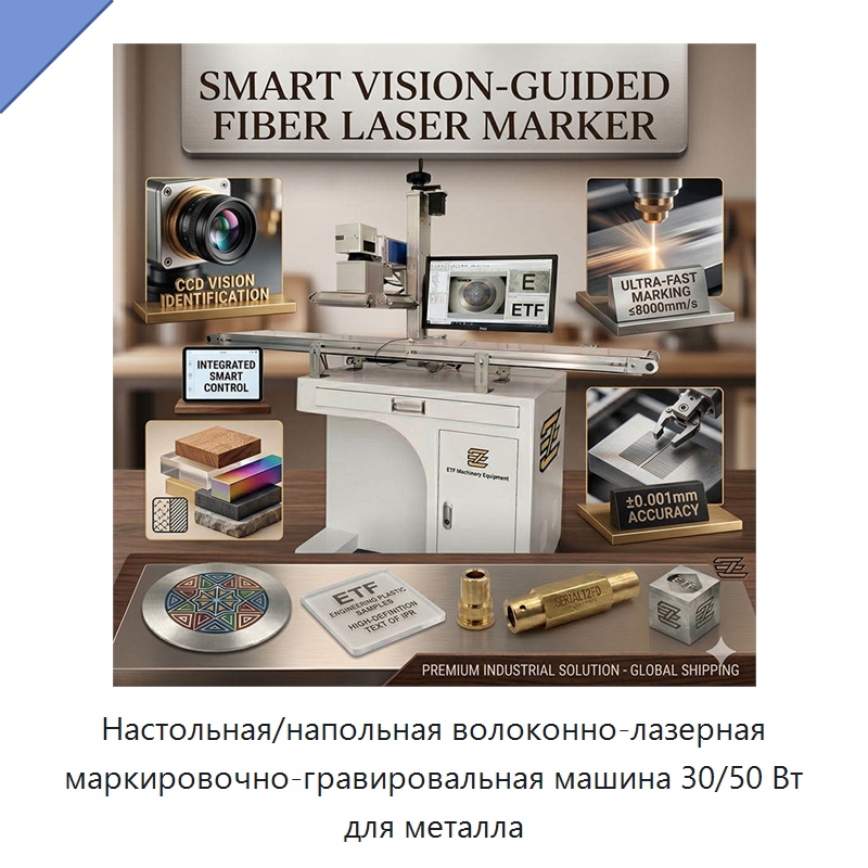 Настольная/напольная волоконно-лазерная маркировочно-гравировальная машина 30/50 Вт для металла — Лазерные маркировочные станки