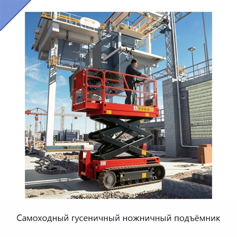 Самоходный гусеничный ножничный подъёмник