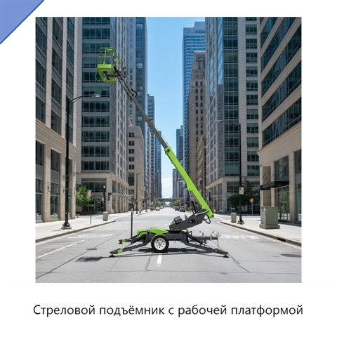 Стреловой подъёмник с рабочей платформой