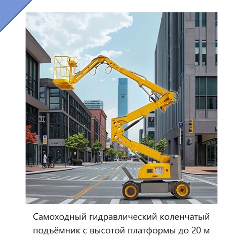 Самоходный гидравлический коленчатый подъёмник с высотой платформы до 20 м