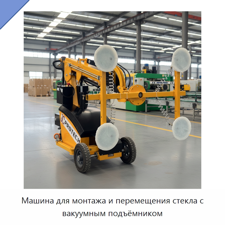 Машина для монтажа и перемещения стекла с вакуумным подъёмником