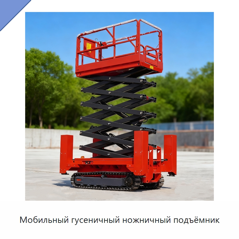Мобильный гусеничный ножничный подъёмник — Подъемные столы
