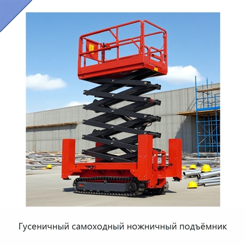 Гусеничный самоходный ножничный подъёмник