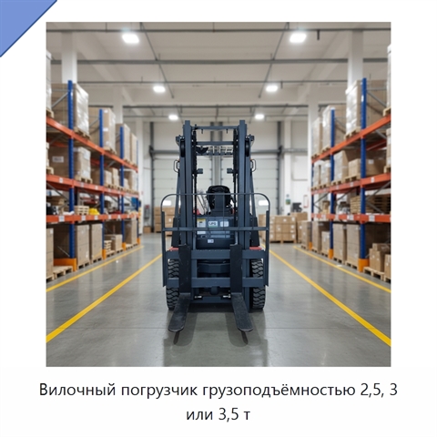 Вилочный погрузчик грузоподъёмностью 2,5, 3 или 3,5 т