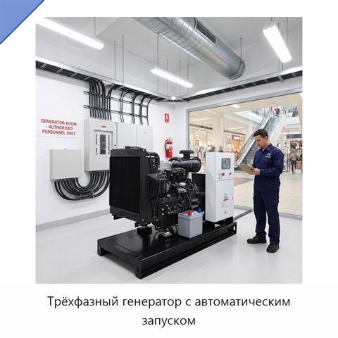 Трёхфазный генератор с автоматическим запуском