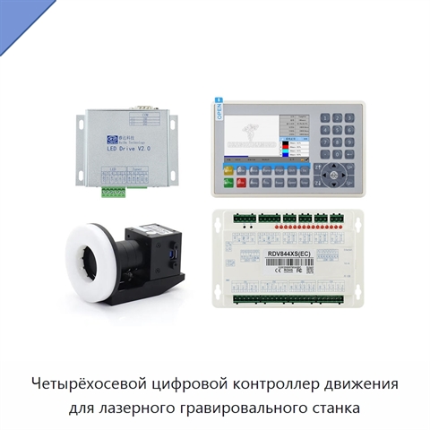 Четырёхосевой цифровой контроллер движения для лазерного гравировального станка