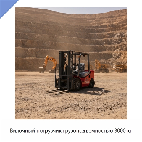 Вилочный погрузчик грузоподъёмностью 3000 кг