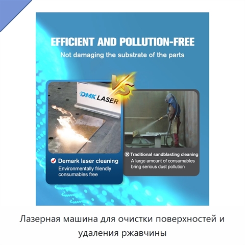 Лазерная машина для очистки поверхностей и удаления ржавчины