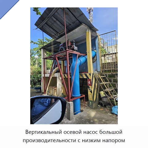 Вертикальный осевой насос большой производительности с низким напором