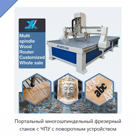 Портальный многошпиндельный фрезерный станок с ЧПУ с поворотным устройством