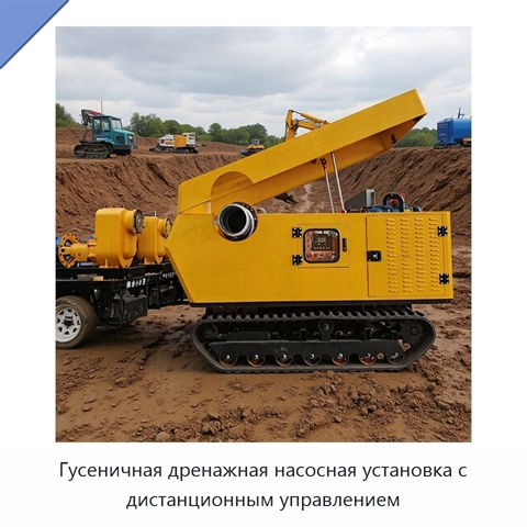 Гусеничная дренажная насосная установка с дистанционным управлением