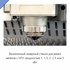 Волоконный лазерный станок для резки металла с ЧПУ мощностью 1, 1,5, 2, 2,5 или 3 кВт